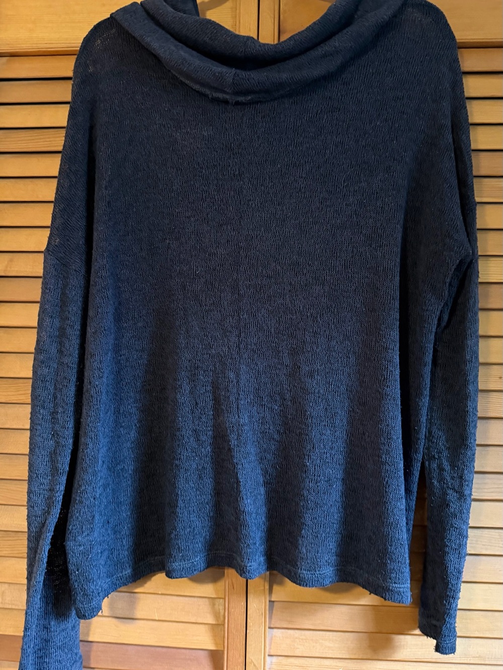 14th & Union (Nordstrom) Charcoal Gray Cowl Neck Oversized Sweater - Picture 2 of 5